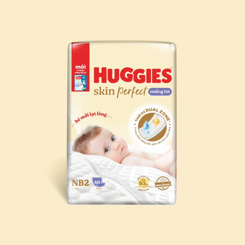 Miếng lót sơ sinh Huggies Skin Perfect NB2