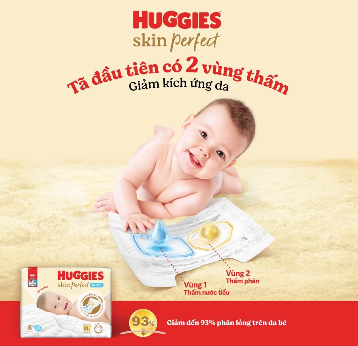 Dòng tã sơ sinh Huggies Skin Perfect