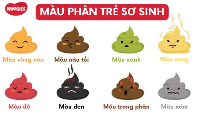 phân trẻ sơ sinh như thế nào là bình thường