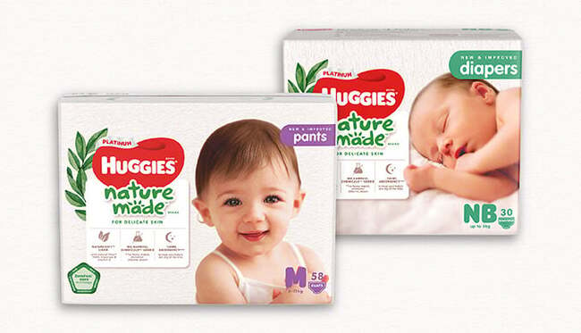 Tã dán cao cấp Huggies Platinum Nature Made