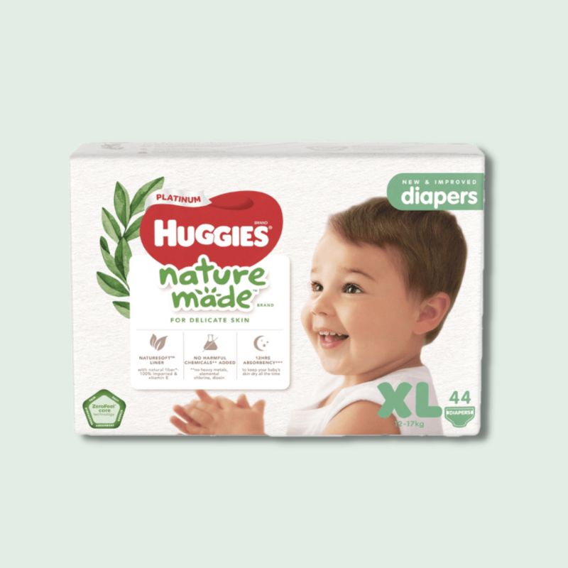 Tã dán cao cấp Huggies Platinum Nature Made size XL