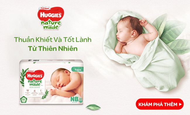 Tã dán cao cấp Huggies Platinum Naturemade bảo vệ làn da bé