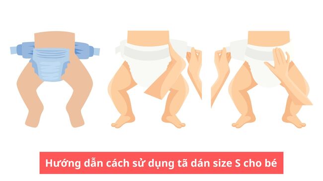 Hướng dẫn mẹ cách sử dụng tã dán size S cho bé