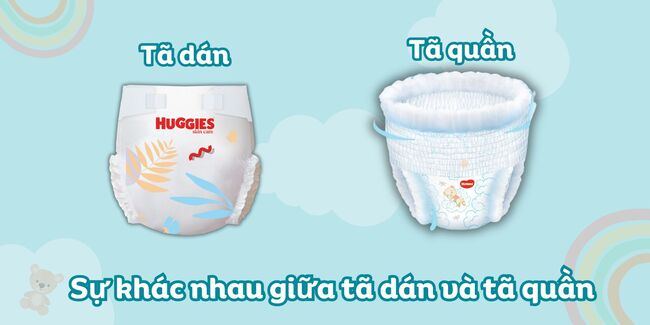 Phân biệt tã dán và tã quần