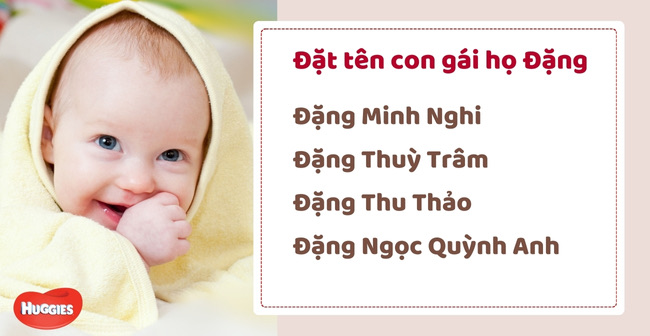 Cách đặt tên hay cho con gái họ Đặng