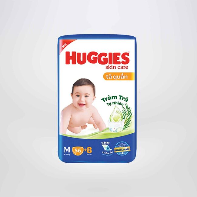 Bỉm quần Huggies Skin Care Tràm trà tự nhiên