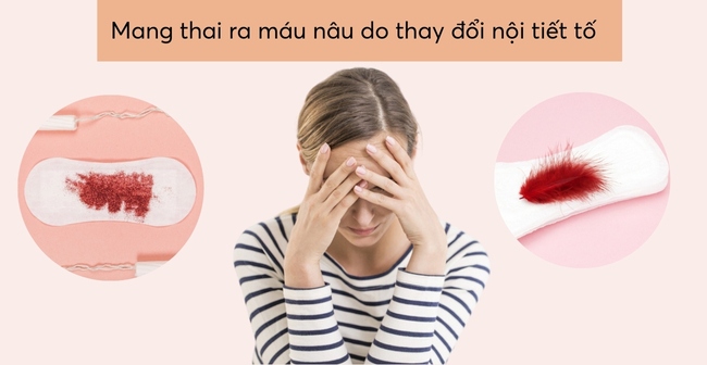 Ra huyết nâu khi mang thai 3 tháng đầu do thay đổi nội tiết